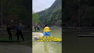 Kann sie den Fluss überqueren und einen Weltrekord aufstellen😲 shorts [upl. by Eimme]