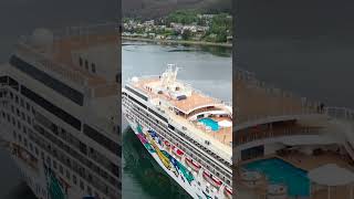 Norwegian Jewel Cruise Ship Leaving Juneau Alaska norwegianjewel alaska [upl. by Screens894]