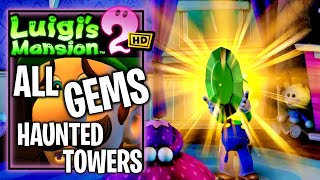 Luigis Mansion 2 HD  All Haunted Towers Gems Locations [upl. by Blakelee848]