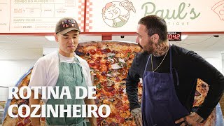 A MELHOR PIZZA NOVAIORQUINA EM SÃO PAULO  ROTINA DE COZINHEIRO [upl. by Leid]