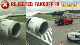 ENGINE PROBLEM LOT Boeing 7879 taxiing REJECTED TAKEOFF FULL VIDEO FROM RWY 33  FIRE TRUCK [upl. by Hubey]