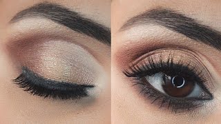 BRONZE eyemakeup tutorial  2min easy eyeshadow look [upl. by Chemaram675]