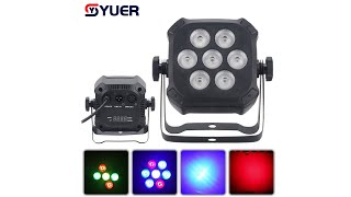 YUER™ LED Par Light 7x3W RGB 3IN1 LED DJ Wash Disco Light DMX512 Effect [upl. by Anyek]