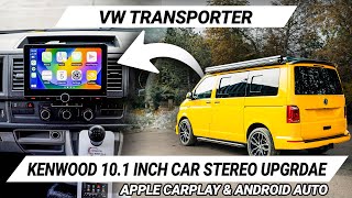 VW T6 Install With KENWOOD 101 Huge Head Unit  Wireless CarPlay amp Android Auto [upl. by Aiasi]