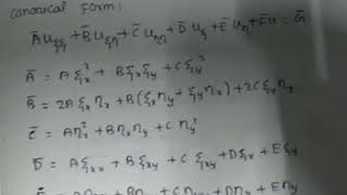 Canonical form of second order partial differential equation in hyperbolic type [upl. by Eineeuq72]