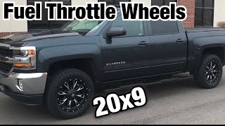 2017 Chevy Silverado 1500 4x4 Fuel Throttle 20x9 wheels 2756020 Falken Wildpeak Tires level kit [upl. by Nalliuq198]