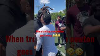 WHEN TROLLING CAM NEWTON GOES WRONG😂😂 full video out now ‼️ trending football deestroying [upl. by Sixele453]