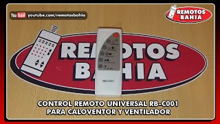 Control Remoto Universal para Caloventor y Ventilador RBC001 REMOTOS BAHIA [upl. by Jacki]