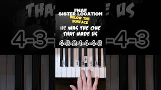 FNAF Sister Location Below the Surface Piano Tutorial shorts fnaf pianotutorial [upl. by Terrilyn]