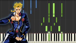 Giornos Theme Piano Tutorial Synthesia [upl. by Teferi566]