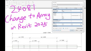 24081  Array Change In Revit 2025 [upl. by Nnylaf]