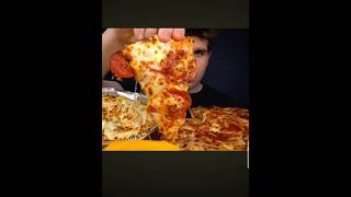 Extra cheese margarita pizza and cheesy pasta mukbang eatingshow eating cheesyburger [upl. by Geer]