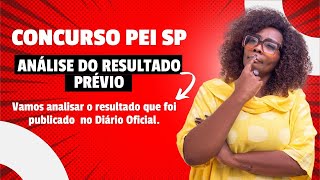 Análise do Resultado Prévio  Concurso PEI SP [upl. by Anoiek]