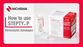 【NICHIBAN】 How to use Stepty P Hemostatic Bandage with an absorbent pad sterilized [upl. by Rafael]