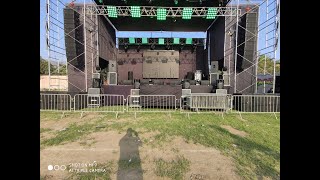 24 pcs Sanway LA310P dual 10 inch active line array speaker project in Peru [upl. by Stucker]