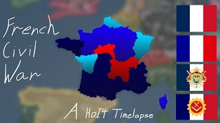 HOI4 FourWay French Civil War  A HOI4 Timelapse [upl. by Skippie]