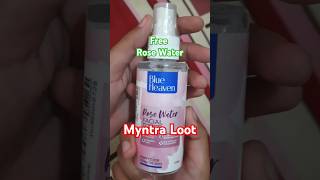 Blue heaven Rose water Toner myntra free productreview unboxing sale freeshopping toner rose [upl. by Sihtnyc]