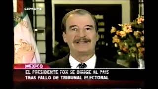 2006 Vicente Fox felicita a Felipe Calderón tras elecciones [upl. by Enelym611]