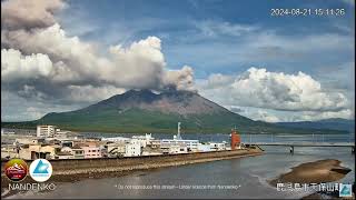 Sakurajima Volcano Eruption  Timelapse  210824 [upl. by Annaohj]