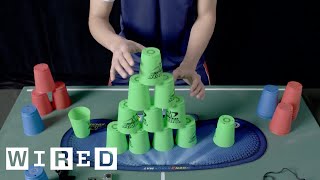 This is FAST Cup Stacking  WIRED [upl. by Afatsom353]