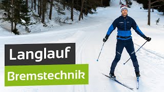 Langlauf lernen Richtig Bremsen  Technik Klassisch amp Skating [upl. by Rbma]