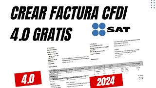 Generar Factura 40  SAT 2024 [upl. by Seuqcaj]