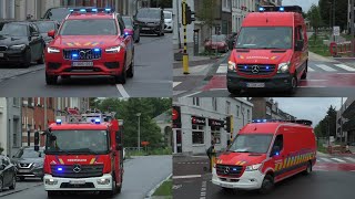 Brandweer Vilvoorde met spoed naar verschillende interventies in en rond Vilvoorde [upl. by Beaufort]