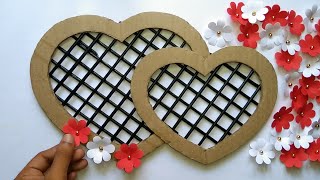 Unique Two Heart Shaped Wall Hanging Ideas  Paper Craft For Home Decoration  DIY Wall Decor [upl. by Aicilanna763]