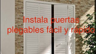 Bifold doors instalación como poner puertas plegables de closet 2020 [upl. by Alwin]