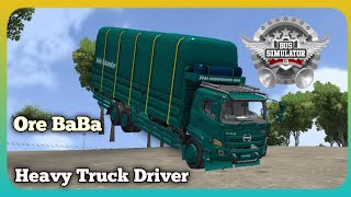 TRUK HINO 500 BAK DROPSIDE TRUCK Ore BaBa 😱 Heavy Truck Driver Gaming Zone By Puspa [upl. by Wiener]