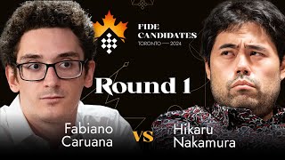 Fabiano Caruana  Hikaru Nakamura  FIDE Candidates 2024 [upl. by Oza]