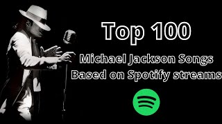 Top 100 Michael Jackson Songs Based on Spotify streams [upl. by Eiramyelhsa]