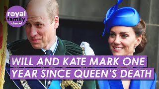 William And Kate Mark One Year Since Queen’s Death [upl. by Josee]