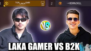 Laka Gamer vs B2K 😱 only Awm Challenge With B2K😡 Garena free fire [upl. by Annaid]