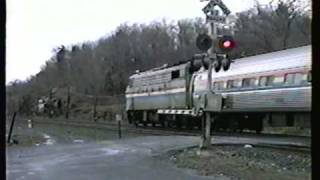 Northbound Amtrak FL9 at Hyde Park NY [upl. by Retloc]