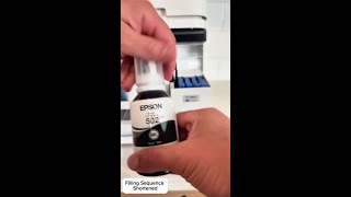 How to fill ink tanks  Refillable Printer  Home Printer  Epson EcoTank Printer [upl. by Jit]