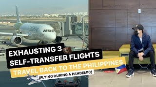 TRAVELLING TO PHILIPPINES SELFTRANSFER FLIGHTS DAMMAMMUSCATDUBAICEBU 2021 [upl. by Rosene550]