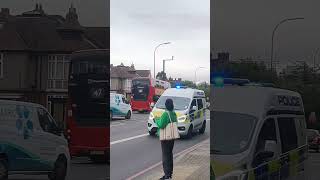 Police Van Responding Past Catford Police Base [upl. by Crespi]