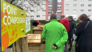 Un composteur collectif au quartier Bastille à Sarreguemines [upl. by Lenneuq545]