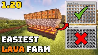 EASIEST Lava Farm In Minecraft 120  Tutorial  Fuel Farm [upl. by Freeland]