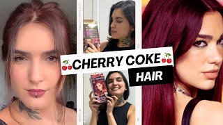 🍒 Pintando o cabelo de vermelho em casa cherry coke hair 🍒 [upl. by Kenway]