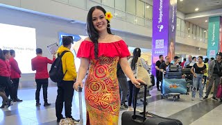 Nicolina Ah Kuoi Miss Global Samoa 2024 Arrival Philippines 🇼🇸🇵🇭 [upl. by Alphonso18]