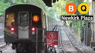 🅩 NYC Subway B and Q Train Action at Newkirk Plaza BMT Brighton Subway [upl. by Saffian]