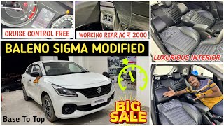 Baleno Sigma Modified With Free Cruise Control ✅ Baleno Modification ✅ Baleno Genuine Accessories [upl. by Ahcrop]