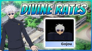 NEW Gojo Divine Rates in Sorcerers World Jujutsu Kaisen Anime Fighters [upl. by Ramoh589]