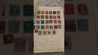 International stamp album vintage USA stamps vintagebooks stampcollection [upl. by Eylatan718]