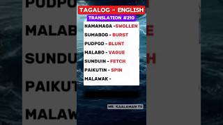 210 translation swollen spin vague english englishlearning tagalog education translate [upl. by Annaiek]