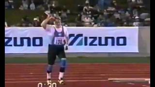 Seppo Rätys 9198m world record javelin throw [upl. by Flory]