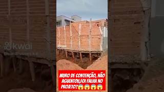 Tirou a terra de sustentação e o muro não resistiucaminhão caminhoneiro construção [upl. by Droffig]