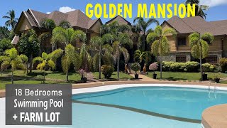 House Tour 14  Fully Furnished GOLDEN MANSION with FARM LOT  Swimming Pool For Sale [upl. by Tekla312]